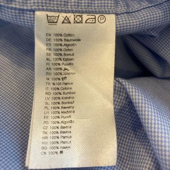 Men’s Eton Micro check dress shirt 16x41 - Picture 3 of 8